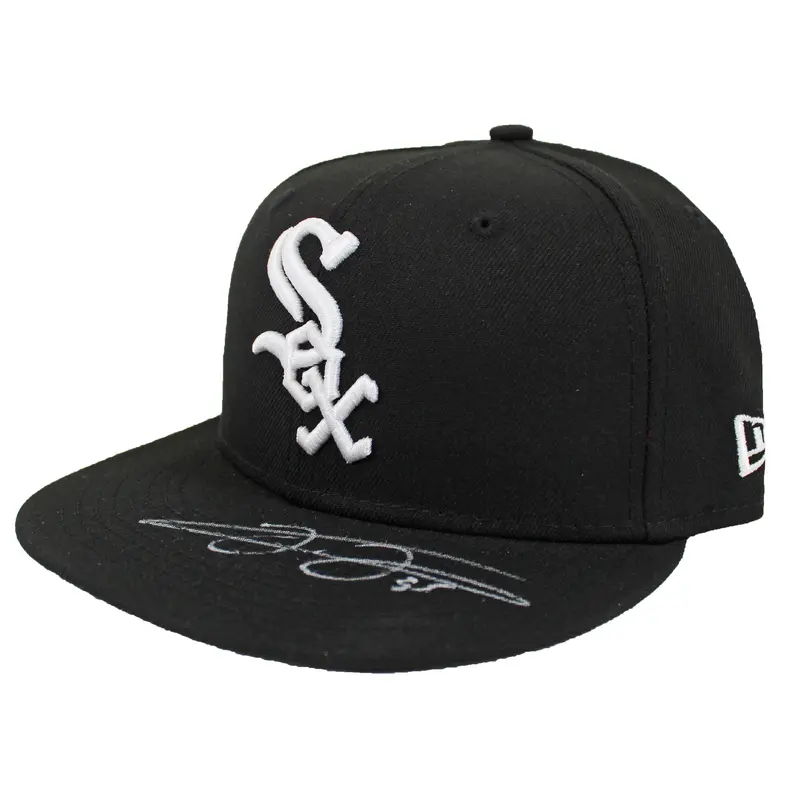 White Sox Frank Thomas Authentic Signed Black New Era Baseball Hat BAS