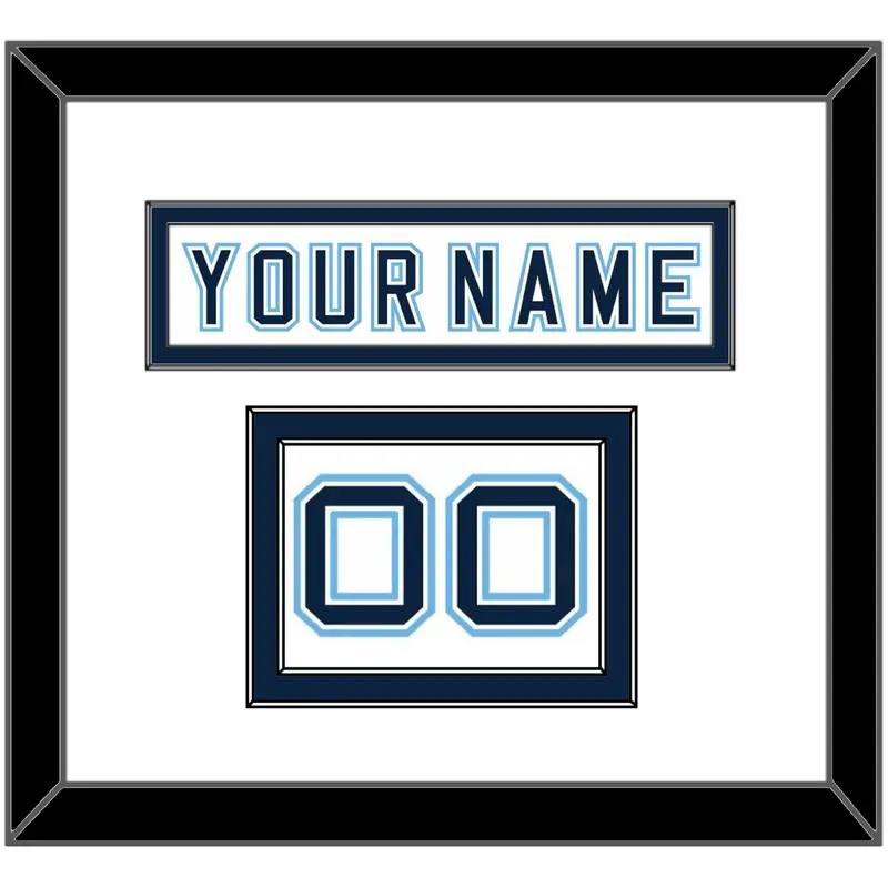 Maine Hockey Nameplate & Number (Shoulder) - Home White - Double Mat 1