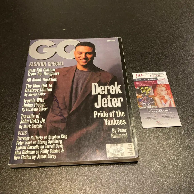 Derek Jeter Signed Autographed 1998 GQ Magazine New York Yankees JSA COA