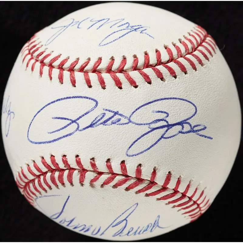 Pete Rose Johnny Bench Joe Morgan Tony Perez Big Red Machine Signed Baseball MLB