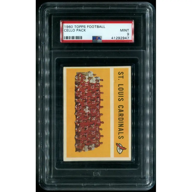 1960 Topps Football Unopened Cello Pack PSA 9
