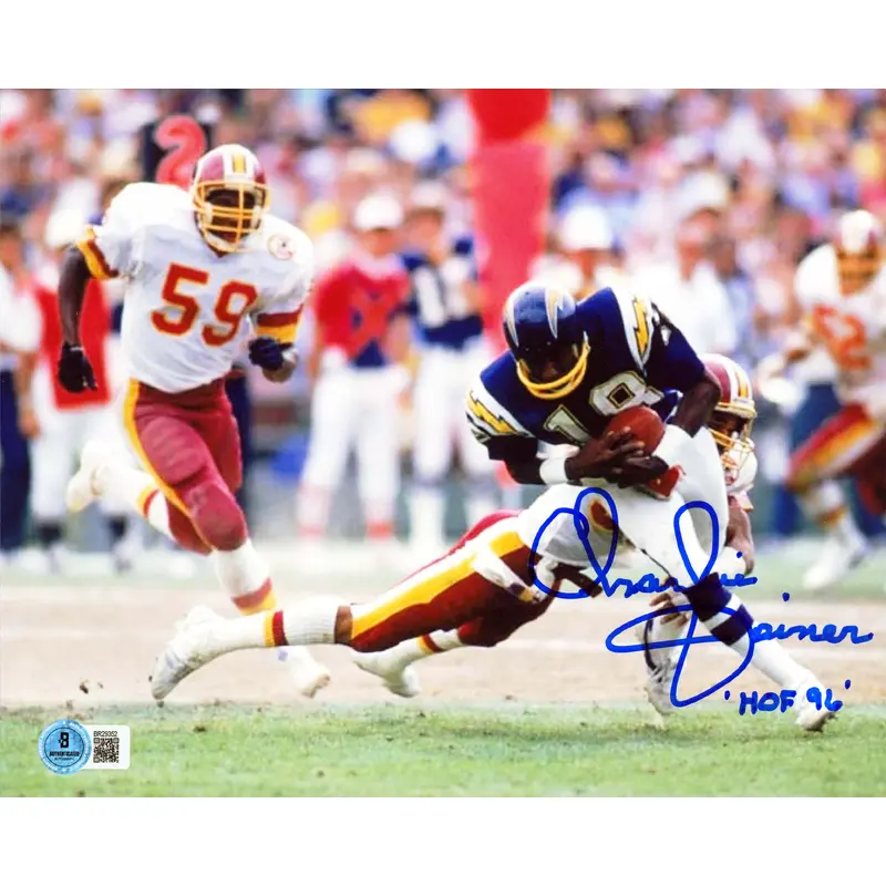 Chargers Charlie Joiner "HOF 96" Authentic Signed 8x10 Horizontal Photo BAS 2