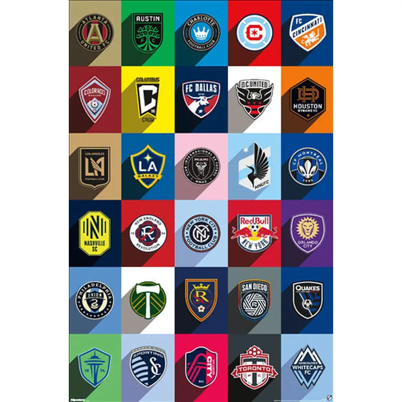 MLS Major League Soccer Official Team Logos Poster (All 30 Teams) - Costacos Sports 2025
