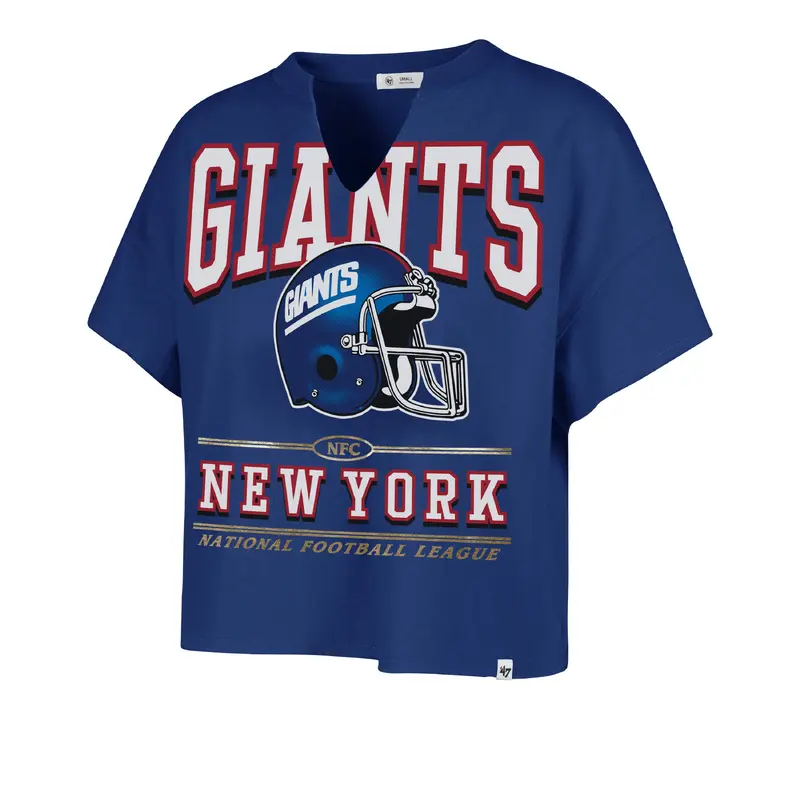 NEW YORK GIANTS HISTORIC ELATION OVERSIZED '47 NOTCH NECK TEE WOMENS