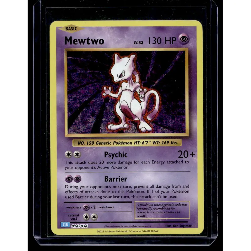 2023 Pokemon TCG Classic - Blastoise Deck (CLB) - Holo - Mewtwo #014