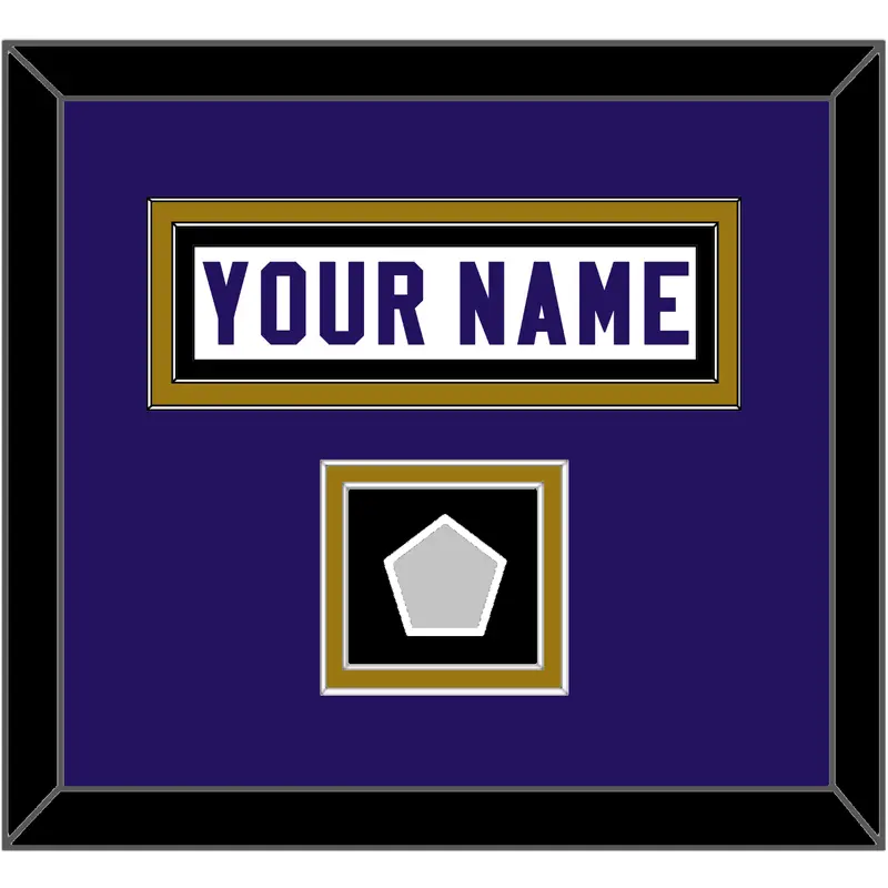 Baltimore Nameplate & Super Bowl Jersey Patch - Road White - Double Mat 2