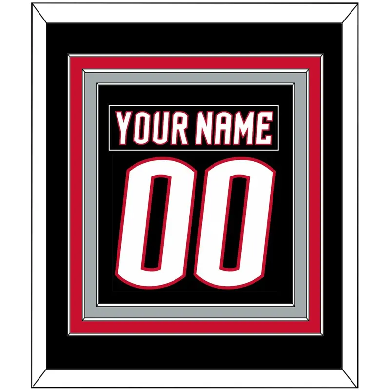 Buffalo Nameplate & Number (Back) Combined - Alternate Black - Triple Mat 2