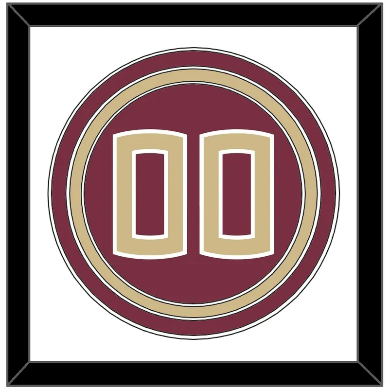 Florida State Baseball Number - Alternate Garnet (2016-2018) - Triple Mat 1