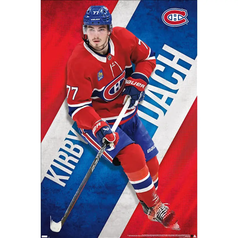 Kirby Dach "Superstar" Montreal Canadiens NHL Action Poster - Costacos Sports