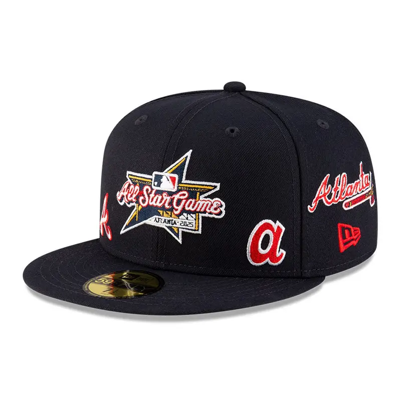 New Era - 59FIFTY Fitted Cap - Atlanta Braves - LOGOS - Navy