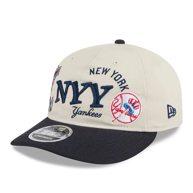 New York Yankees MLB Scatter Cream Retro Crown 9FIFTY Adjustable Cap