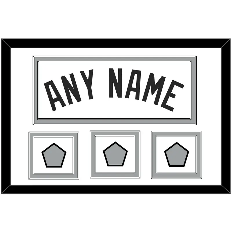 San Antonio Name With 3 Champions Trophy Patches - Home White (1989-2002) - Double Mat 1