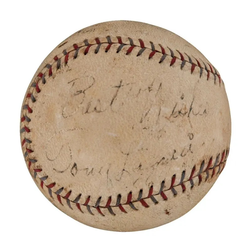 Incredible Tony Lazzeri Single Signed Autographed 1927 AL Baseball PSA DNA COA