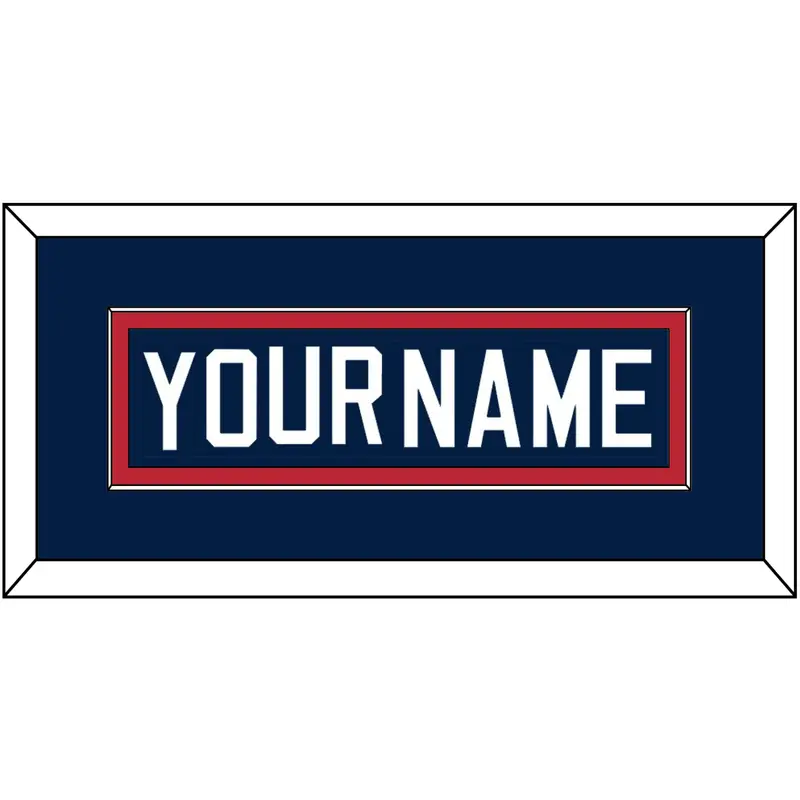 United States Mens Hockey Nameplate - 2002 Olympics Home White - Single Mat 2