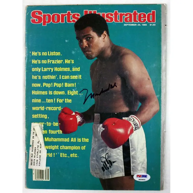 Muhammad Ali Boxing Authentic Signed Sports Illustrated 1980 PSA/DNA #P00905