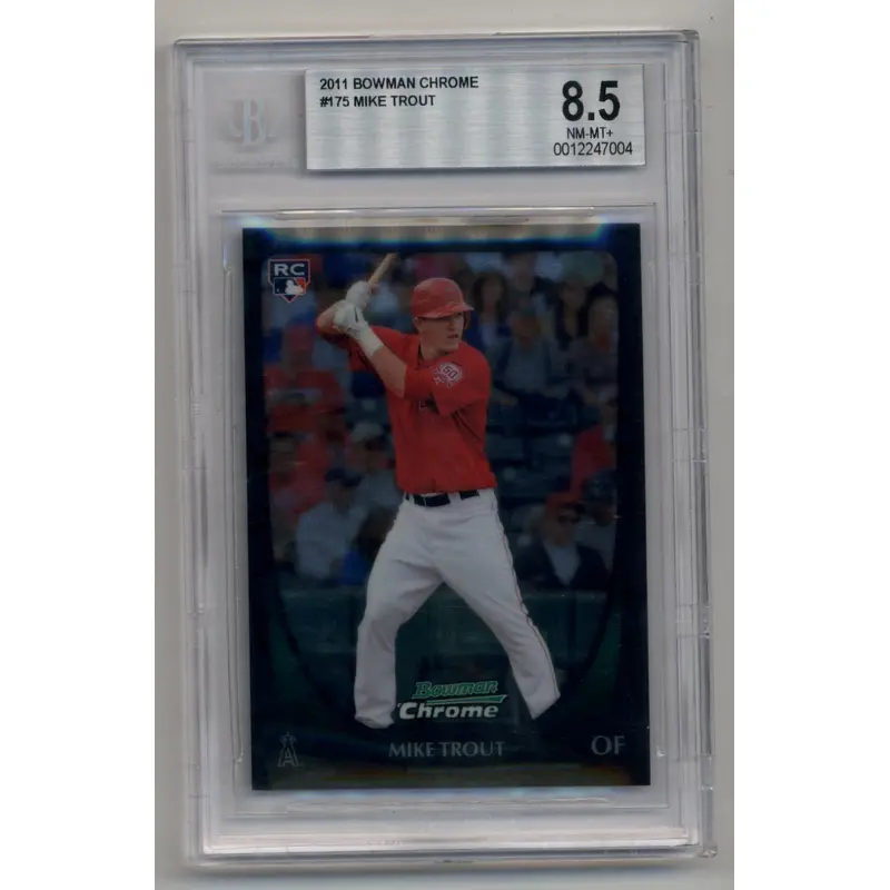 Mike Trout 2011 Bowman Chrome #175 BGS 8.5 Near Mint Mint+