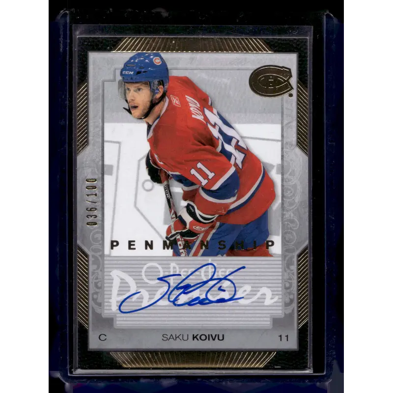 2007-08 O-Pee-Chee Premier - Penmanship - Saku Koivu #PP-SK /100