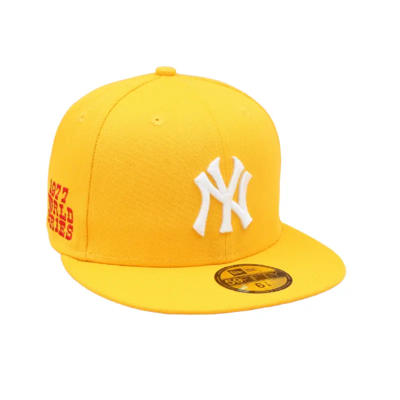 New York Yankees Cooperstown 59Fifty Fitted World Series 1977 - Gold/White