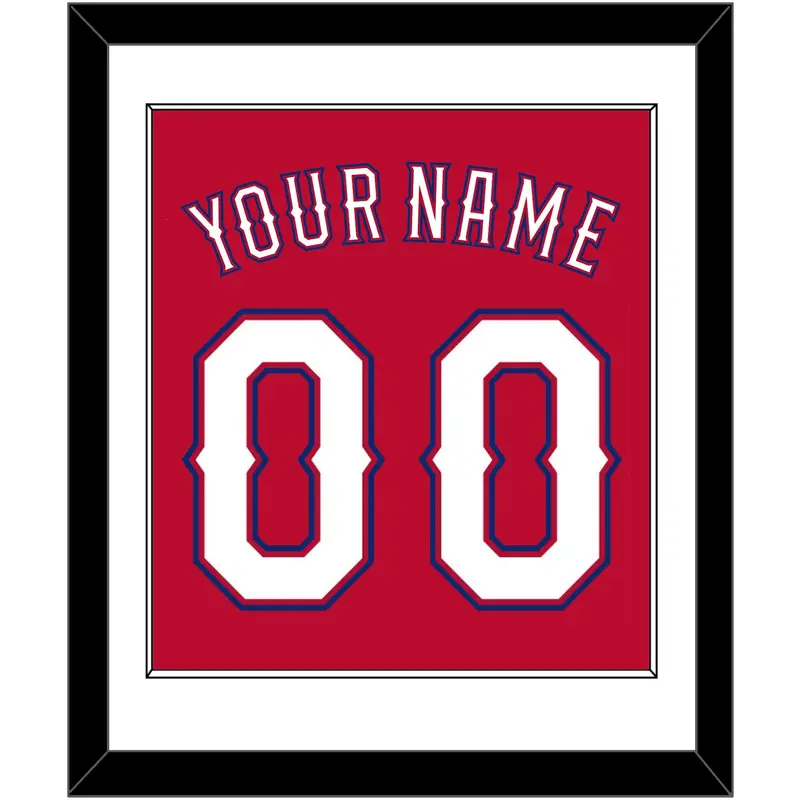 Texas Name & Number - Alternate Red (2016-2019) - Single Mat 1