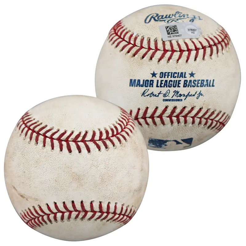 Albert Pujols April 25, 2015 TEX Vs LAA Game Used Oml Baseball MLB #HZ376407