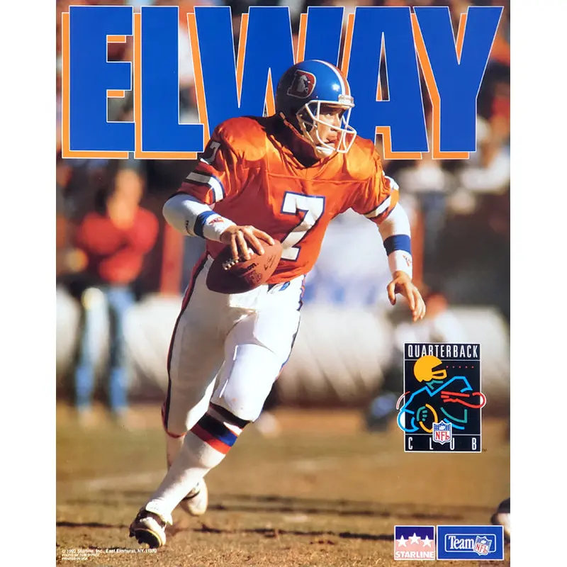 John Elway "QB Club" Denver Broncos 16" x 20" NFL Poster - Starline 1992