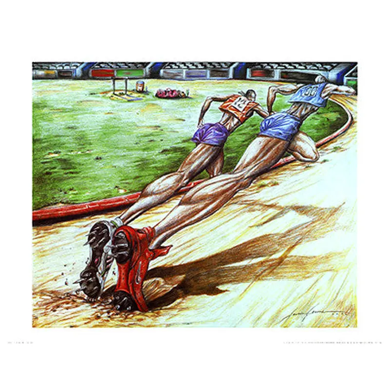 Runners "Extra Mile" (Sprinters) Poster Print - Paloma Editions 2000