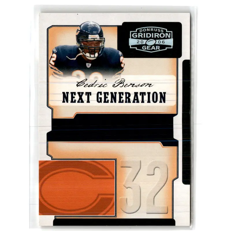 2006 Donruss Gridiron Gear Next Generation Silver Cedric Benson #NG-4 211/250