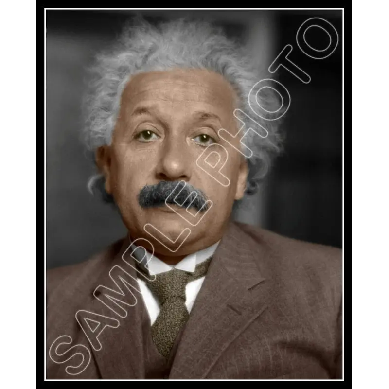 Albert Einstein Colorized 8X10 Photo - 2771