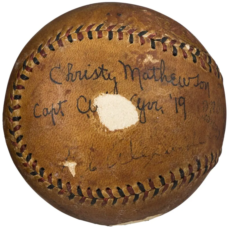 Christy Mathewson & Grover Cleveland Alexander Signed NL Baseball PSA DNA & JSA