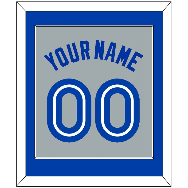 Toronto Name & Number - Road Gray (1989-1996) - Single Mat 2