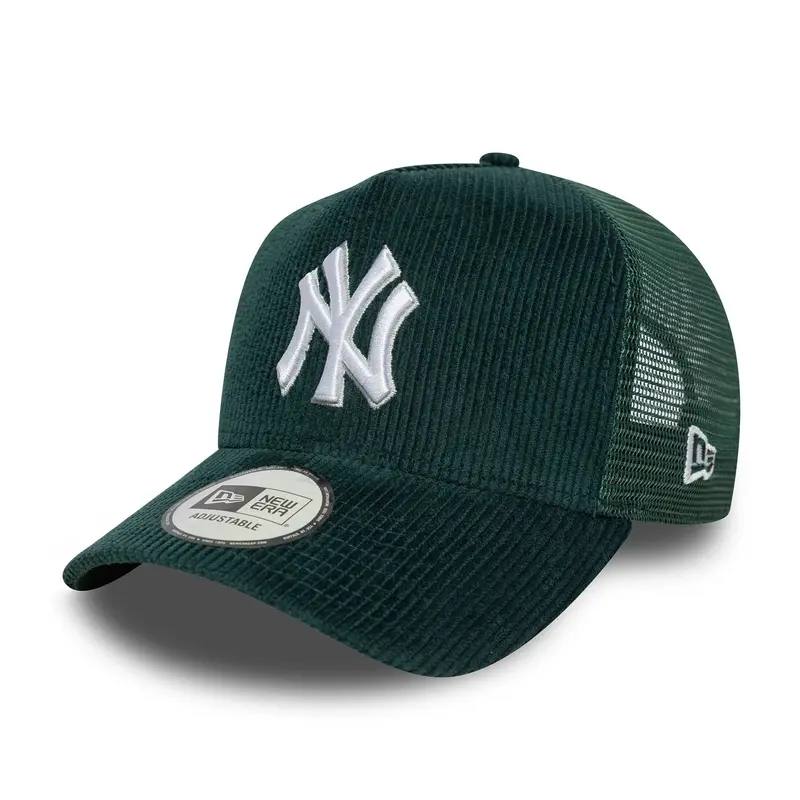 New York Yankees MLB Cord Dark Green 9FORTY A-Frame Trucker Adjustable Cap