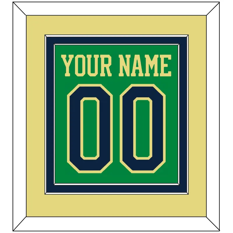 Notre Dame Basketball Name & Number - Alternate Green (2016-2017) - Double Mat 4