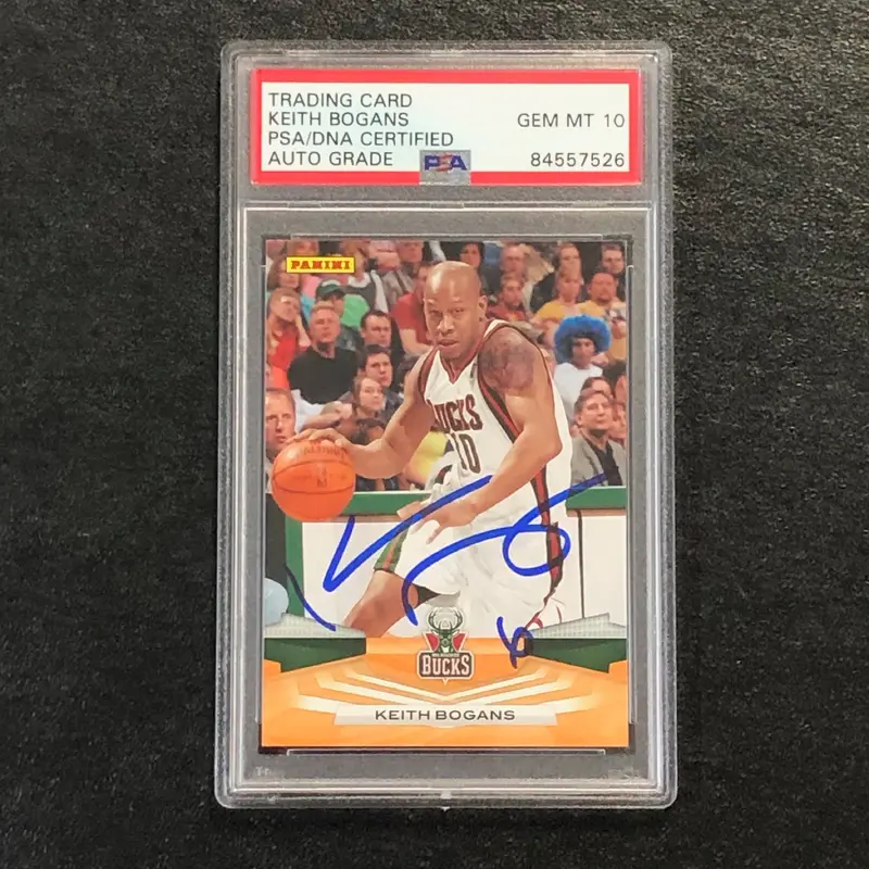 2009-10 Panini Basketball #98 Keith Bogans Signed Card AUTO 10 PSA/DNA Slabbed Bucks