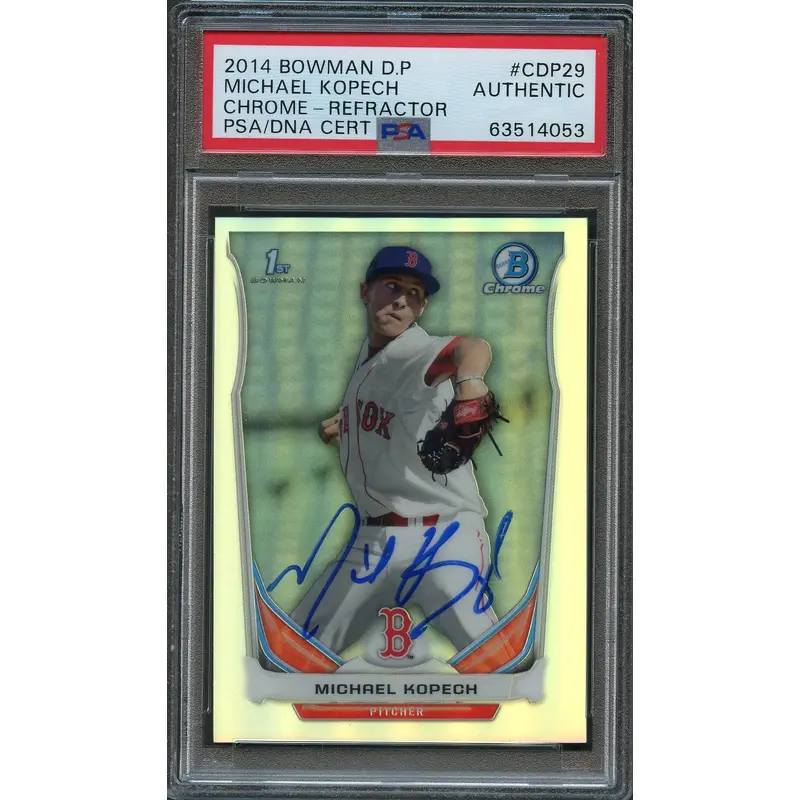 2014 Bowman Chrome Refractor #CDP23 Michael Kopech PSA Slabbed Auto Red Sox
