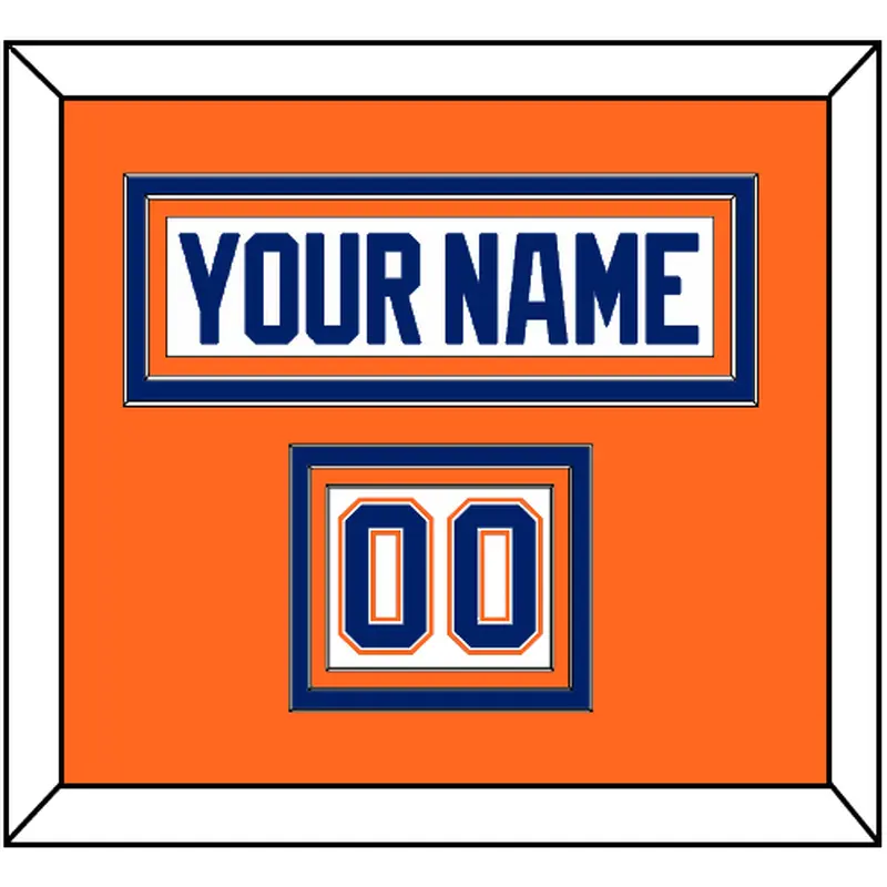 Edmonton Nameplate & Number (Shoulder) - Home White (1981-1994) - Triple Mat 3