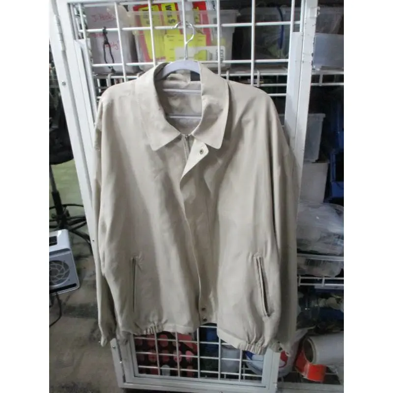 Used Bobby Chan Silk Zip Up Shirt Adult Size 2XL - broken zipper