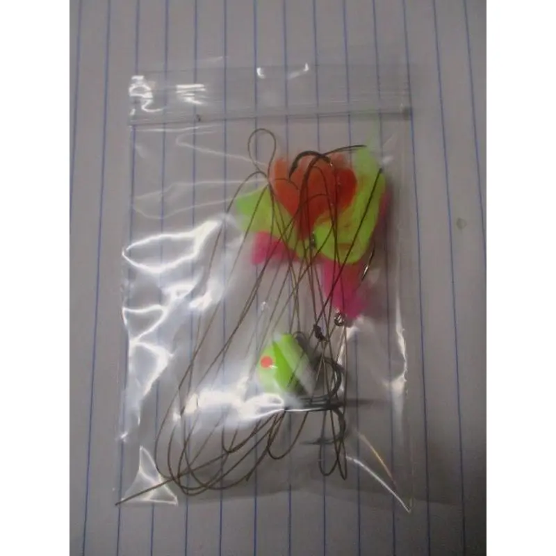 Used Fishing Hook Pack - 3 hooks, floater, and fishing line