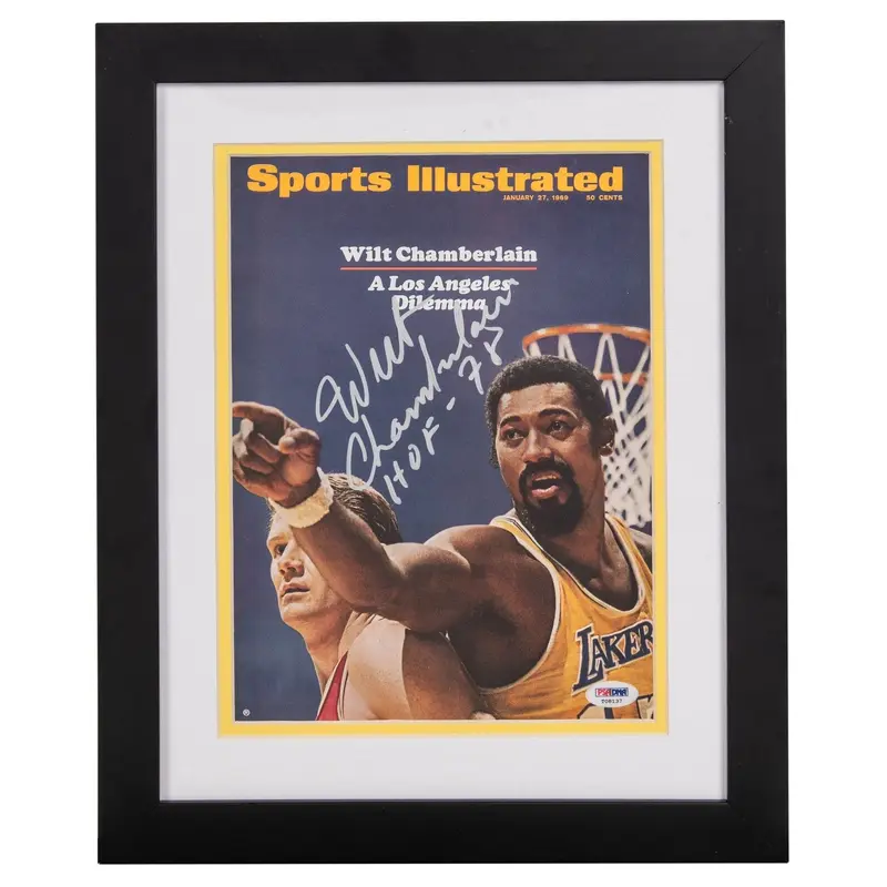 Wilt Chamberlain "HOF 1978" Signed Sports Illustrated PSA DNA Graded 10 GEM MINT