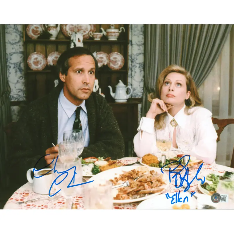 Chevy Chase & Beverly D'Angelo Christmas Vacation Signed 11x14 Photo BAS WZ26950