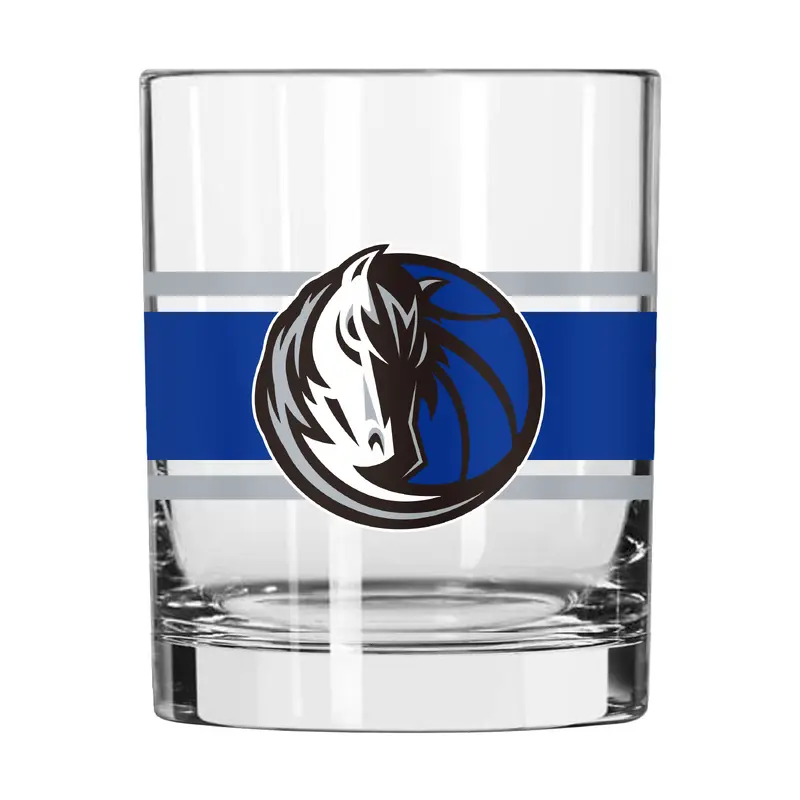 Dallas Mavericks 14oz Stripe Rocks Glass