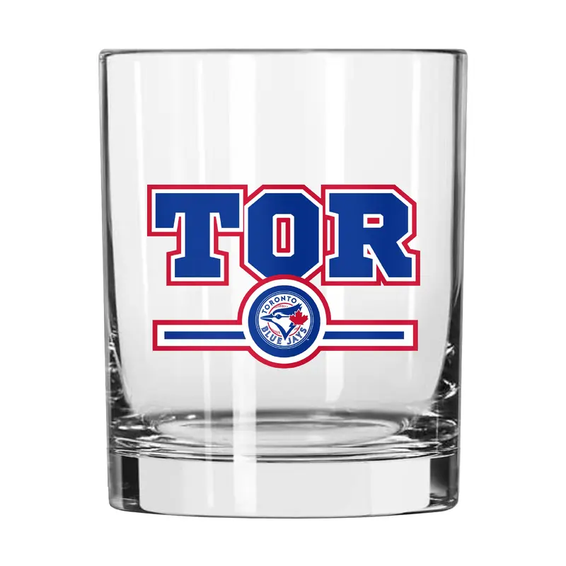 Toronto Blue Jays 14oz Letterman Rocks Glass