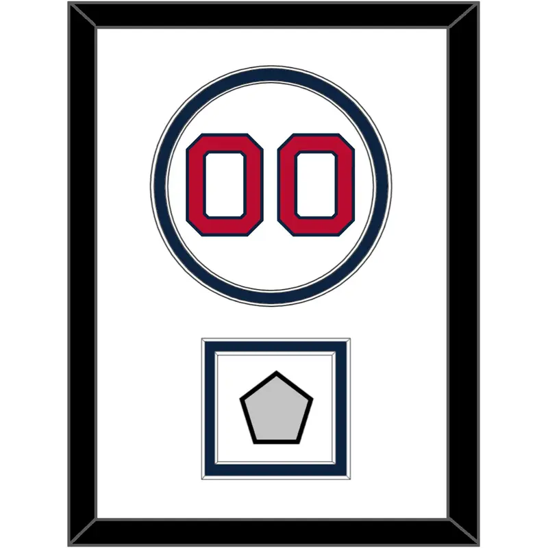 Boston Number & World Series Jersey Patch - Home White - Double Mat 2