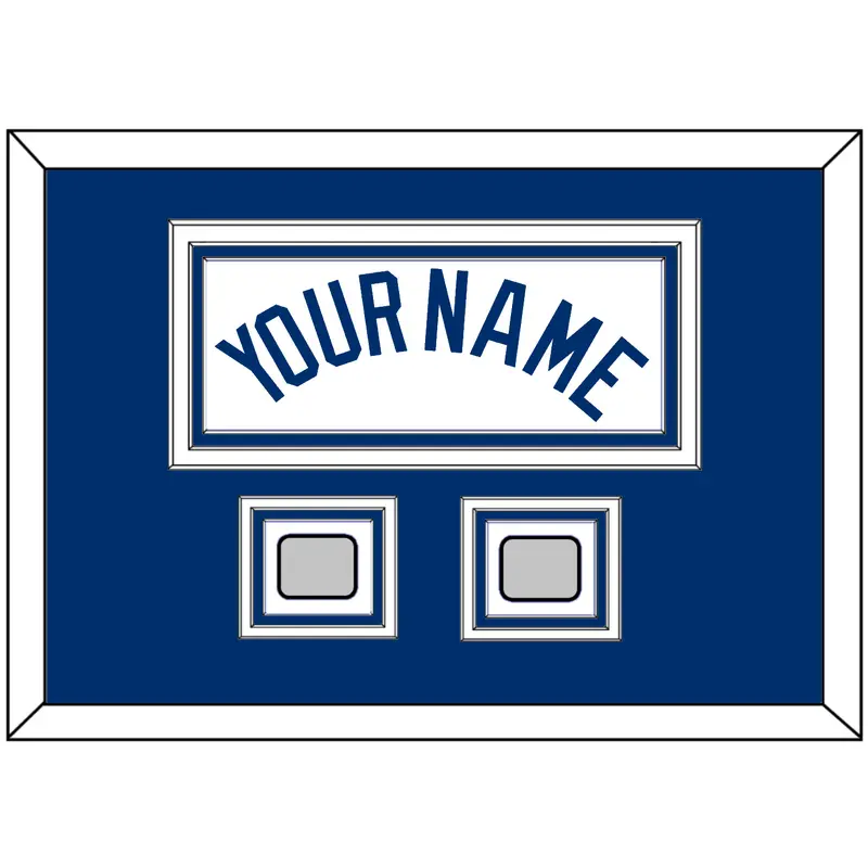 Los Angeles Name & 2 World Series Jersey Patches - Home White - Triple Mat 3
