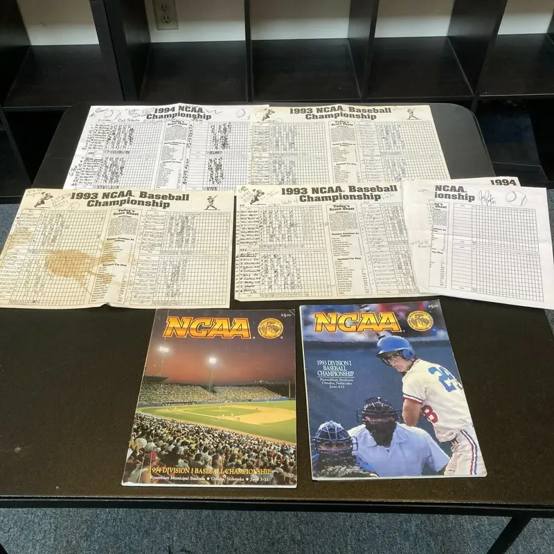 1993 & 1994 NCAA College World Series Signed Programs