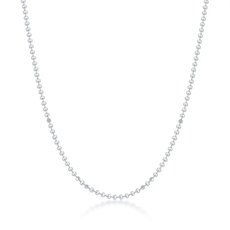 Sterling Silver 1.8mm Diamond Cut Bead Chain