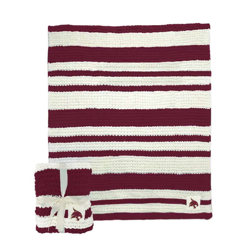 Texas State Cable Knit Throw 50x60