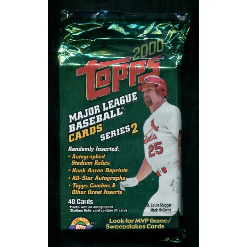 2000 Topps Baseball Unopened Series 2 Jumbo Pack (40) (HTA)