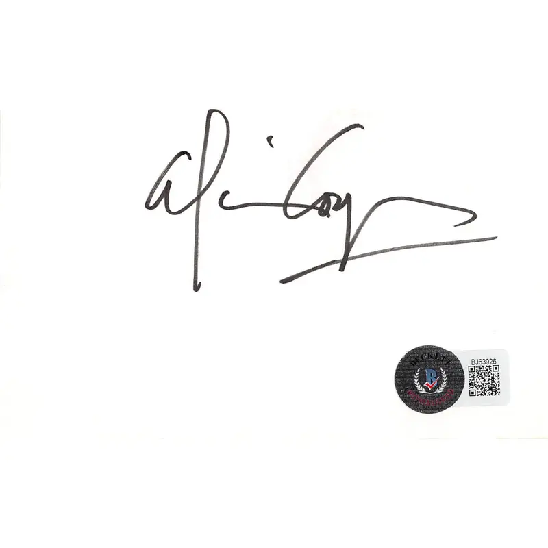 Alice Cooper Authentic Signed 3x5 Index Card Autographed BAS #BJ63926