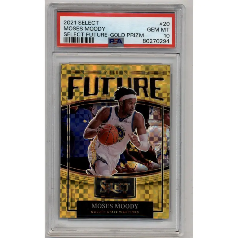 Moses Moody 2021-22 Select Select Futures Gold 01/10 PSA 10 Gem Mint