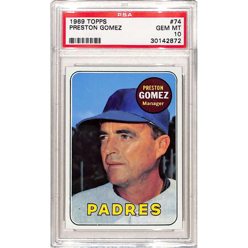 Preston Gomez 1969 Topps #74 PSA 10 Gem Mint